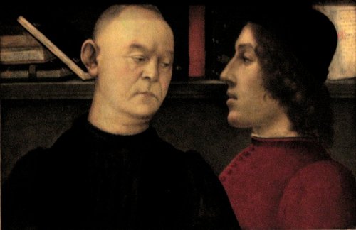 Double portrait of Piero del Pugliese and Filippino Lippi, 1486, Filippino Lippi