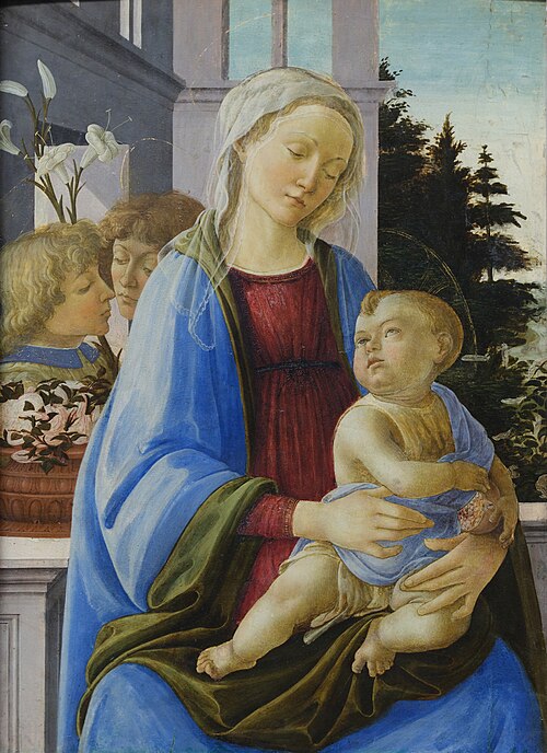 Madonna and Child with Two Angels, 1472, Filippino Lippi