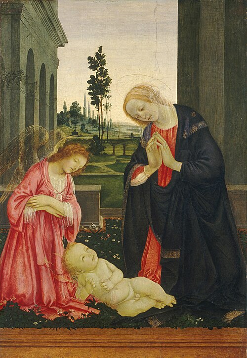 The Adoration of the Child, 1475, Filippino Lippi