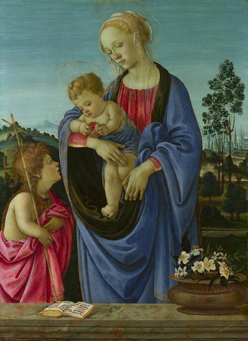 The Virgin and Child with Saint John, 1480, Filippino Lippi