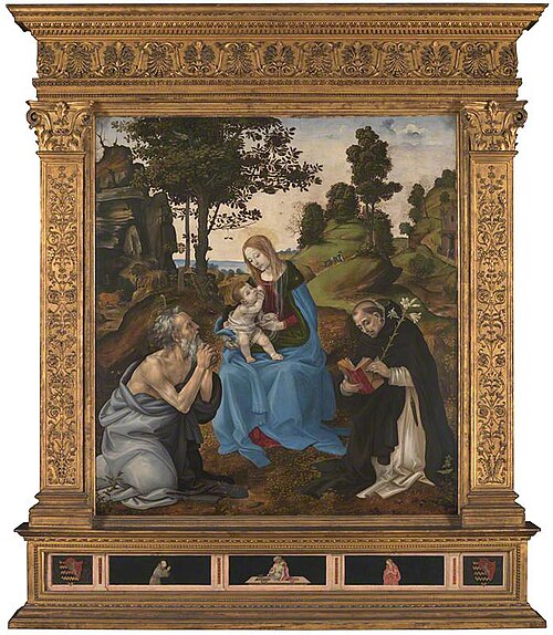 The Virgin and Child with Saints Jerome and Dominic, 1485, Filippino Lippi