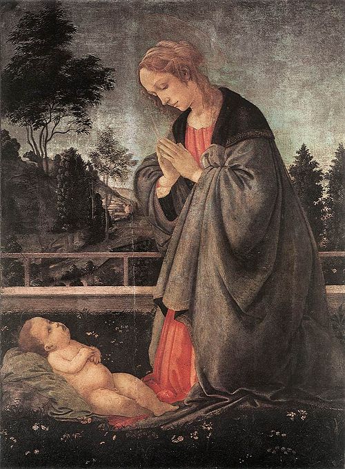 Adoration of the Child, 1483, Filippino Lippi