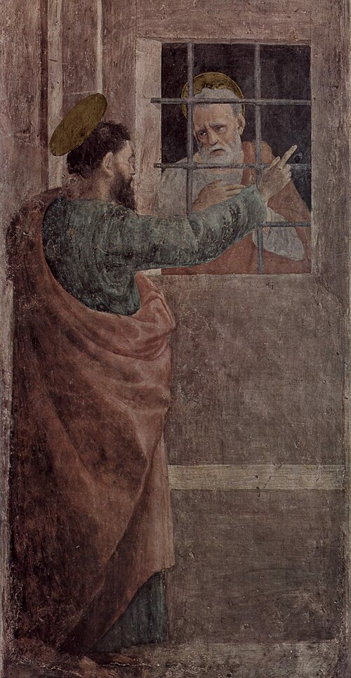 St Paul Visits St Peter in Prison, 1482, Filippino Lippi