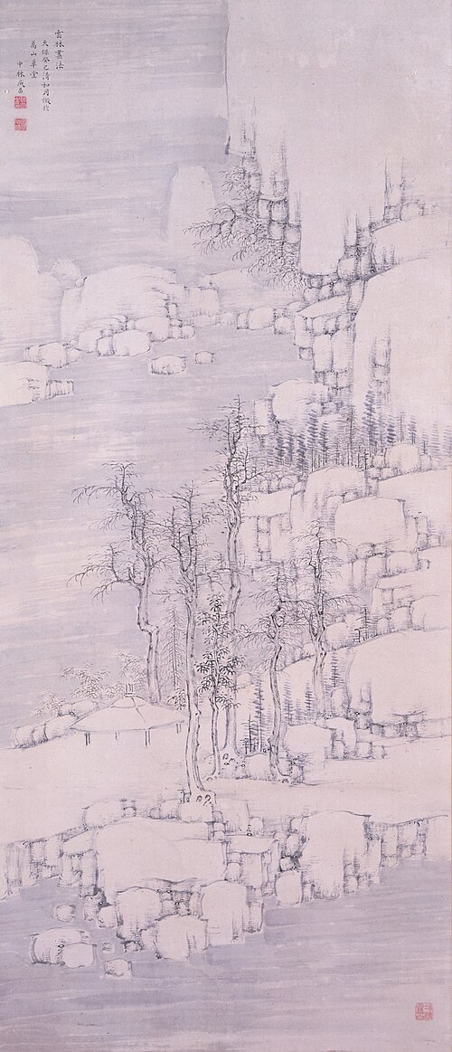 Winter Landscape in the Manner of Ni Zan, , Chikutō Nakabayashi