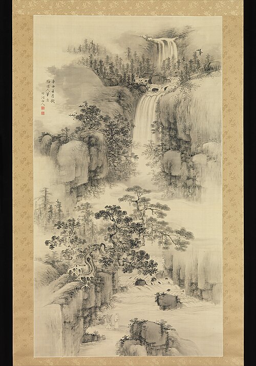 Landscape with Waterfall, 1841, Chikutō Nakabayashi