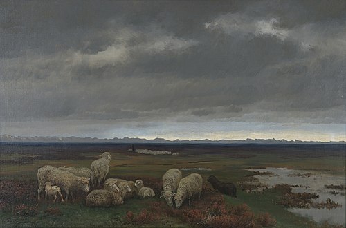 Landskap med får, 1876, Christian Skredsvig