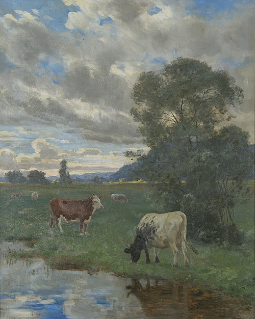 Kyr ved tjern, , Christian Skredsvig
