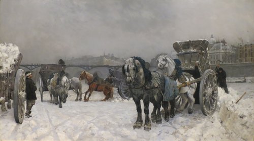 Snow Dumping on the Seine, 1880, Christian Skredsvig