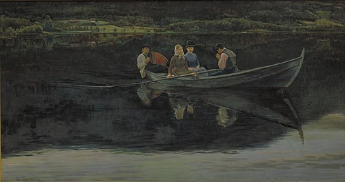 Midsummer's Eve in Norway, 1886, Christian Skredsvig