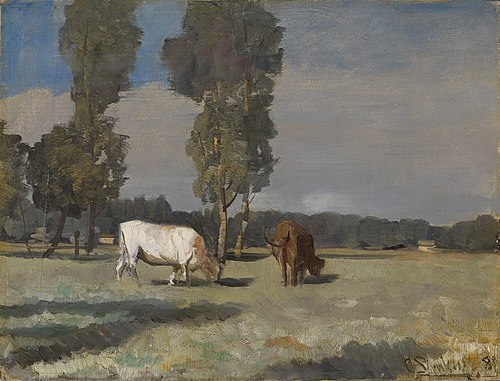 French Landscape with Cattle, 1881, Christian Skredsvig