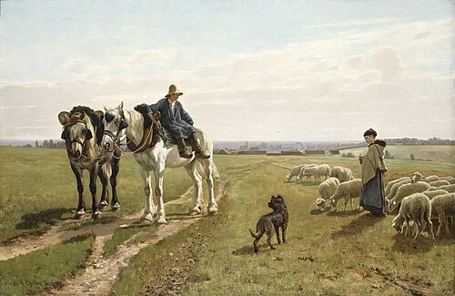 October Morning at Grez, 1880, Christian Skredsvig