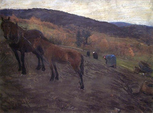 Digging Potatoes, 1894, Christian Skredsvig