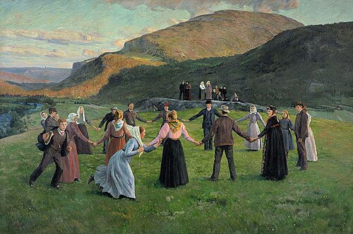 Youth Festivity in Eggedal, 1895, Christian Skredsvig