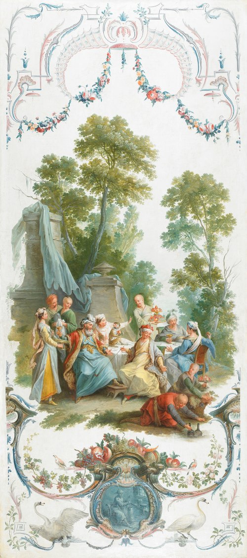Le repas froid dans le parc, 1750, Christophe Huet