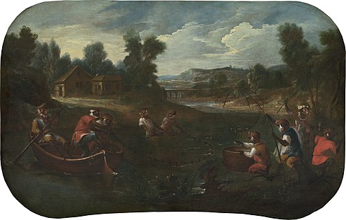 Singerie: The Fishermen, 1739, Christophe Huet