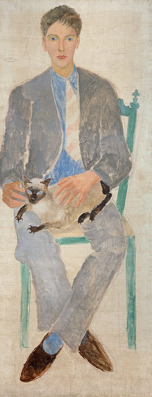 Garçon avec chat (Jean Bourgoint), 1926, Christopher Wood
