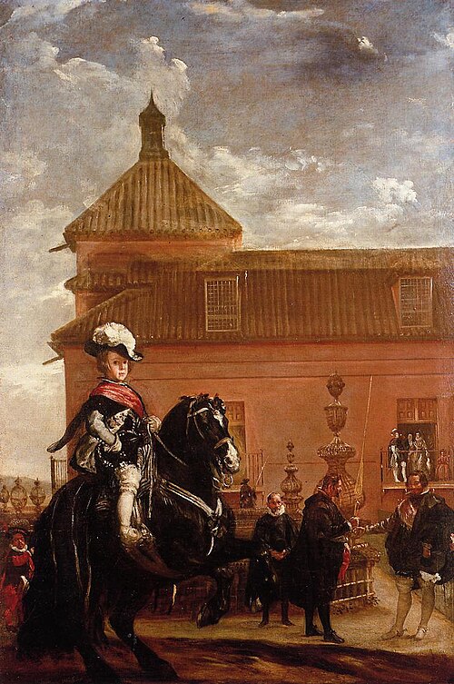 La Leçon d'équitation du prince Balthazar Carlos, 1636, Diego Vélasquez