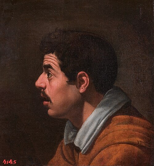 Head of a Man in Profile, 1618, Diego Velázquez