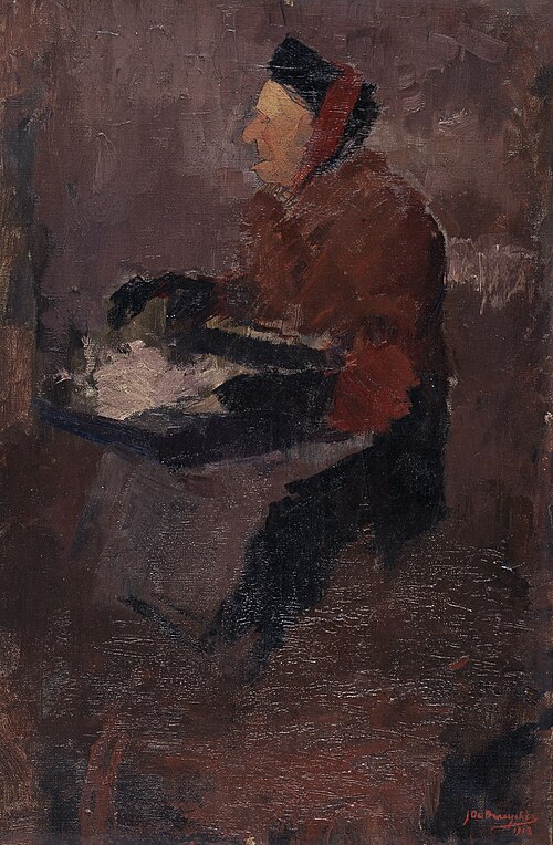 Sitting Old Woman, 1913, Jules De Bruycker