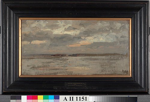 Näköala Reiniltä Düsseldorfin luona, 1883, Victor Westerholm