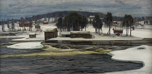 Talvipäivä Kymijoella, 1919, Victor Westerholm