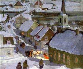 midnight-mass, 1942, Clarence Gagnon