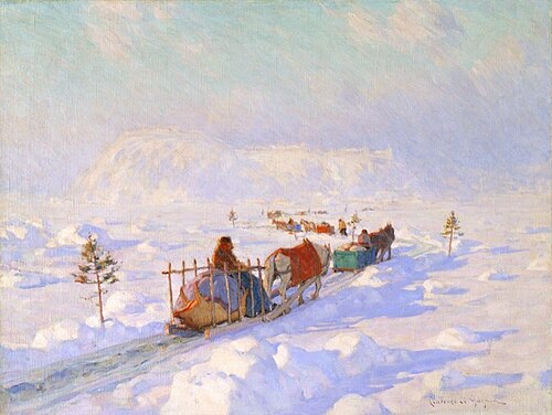 Le Pont de glace à Québec, 1920, Clarence Gagnon