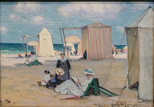 La plage de Dinard, 1909, Clarence Gagnon