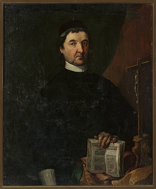 Portrait of a priest (Piarist?), 1800, Jan Damel