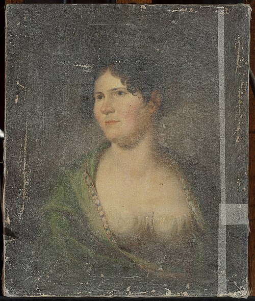 Portrait of a woman in an Empire dress, 1810, Jan Damel