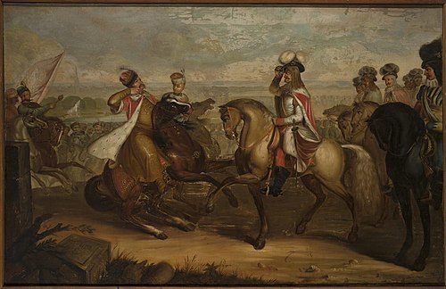 King John III Sobieski meets emperor Leopold at Vienna, replica, , Jan Damel