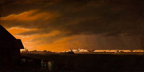 Coucher de soleil sur Tobolsk., 1820, Jan Damel