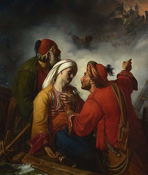Officier grec blessé, 1826, Claude Bonnefond