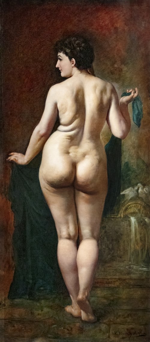 Female Nude from Behind, 1880, Ramon Martí Alsina