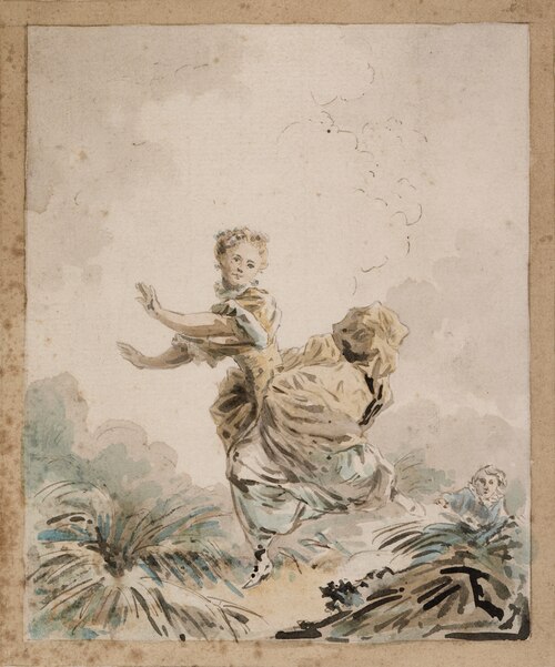 Lady Running in a Field, , Claude Hoin