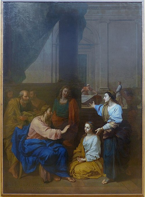 Le Christ dans la maison de Marthe et Marie, 1704, Claude Simpol