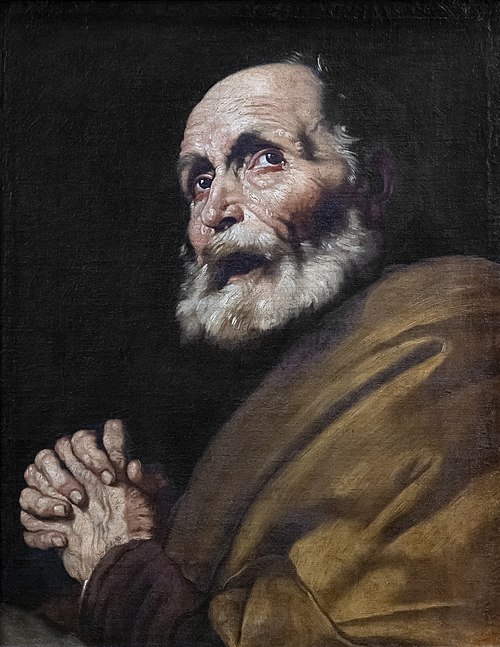 Les larmes de saint Pierre, 1700, José de Ribera