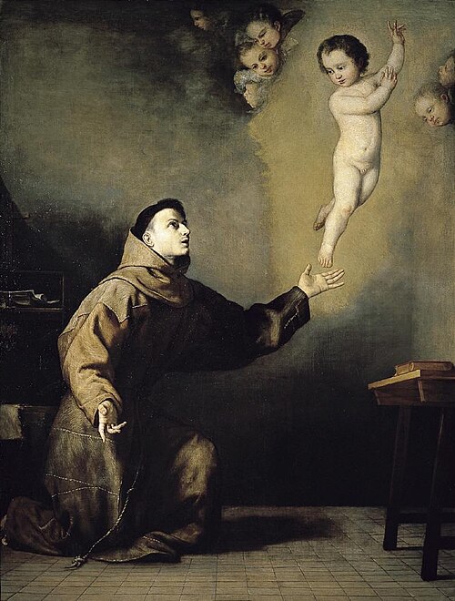 Aparición del Niño Jesús a San Antonio de Padua, 1629, José de Ribera