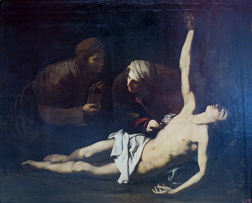 St Sebastian Cured by St Irene, 1628, José de Ribera