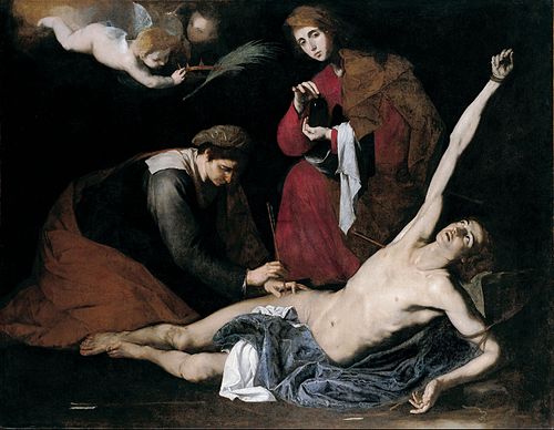 Saint Sebastian Tended by the Holy Women, 1621, José de Ribera