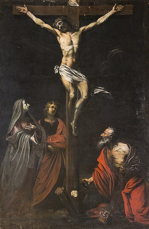 Crucifixion avec la Vierge saint Jean et saint Jérôme, , José de Ribera