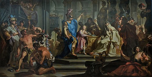 Hannibal jurant haine aux Romains, 1766, Claudio Francesco Beaumont