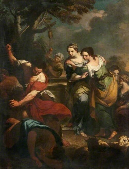 Moses and the Daughters of Jethro, 1735, Claudio Francesco Beaumont