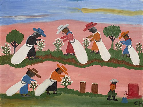 Picking Cotton, 1950, Clementine Hunter