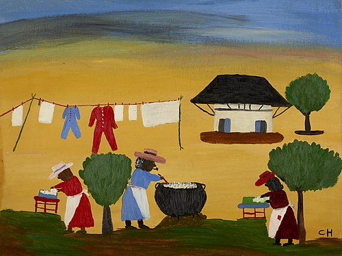 The Wash, 1950, Clementine Hunter