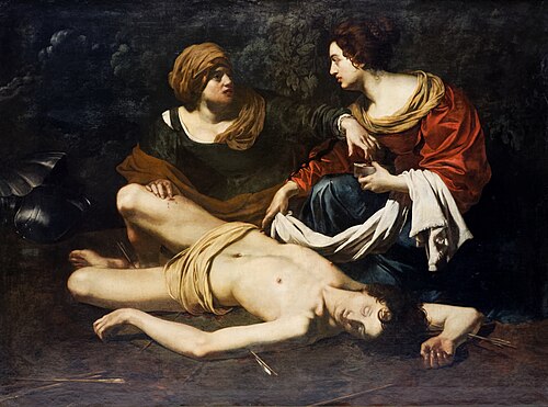Saint Sébastien soigné par Irène, 1626, Nicolas Régnier