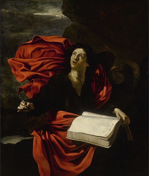 Saint John the Evangelist on Patmos, 1650, Nicolas Régnier