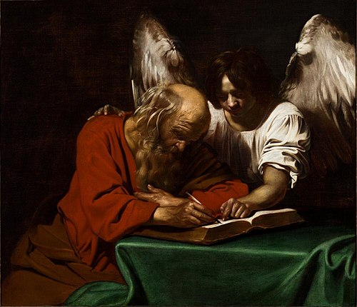 Saint Matthew and the Angel, 1623, Nicolas Régnier