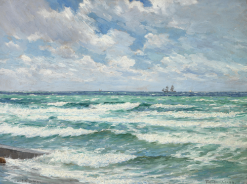 A summer storm at Tisvilde., 1898, Carl Locher