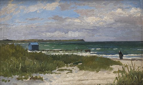 Kystlandskab. Hornbæk, 1890, Carl Locher